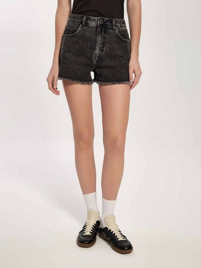 Denim shorts CONTE ELEGANT CON-756, s.170-90, black - 3