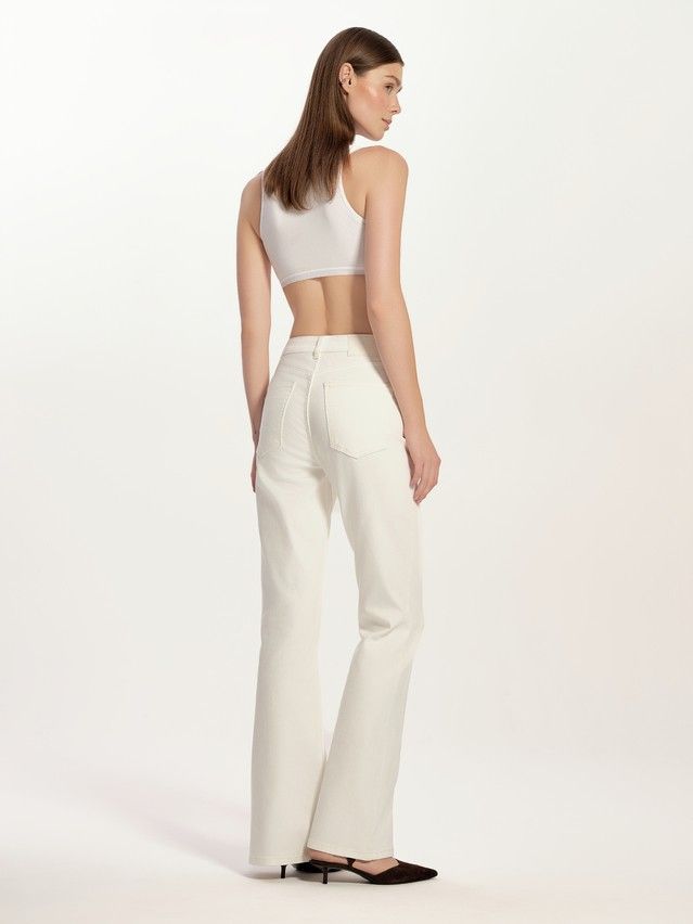 Denim trousers CONTE ELEGANT CON-803, s.170-102, off white - 2