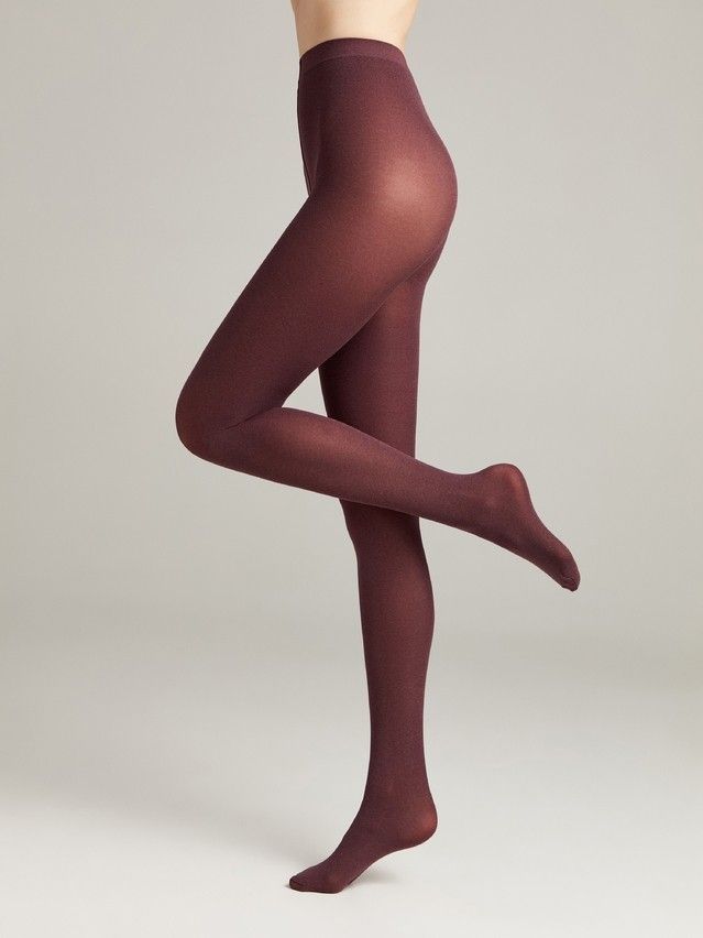 Women's tights CONTE ELEGANT TRENDY MELANGE, s.2, melanzana - 2