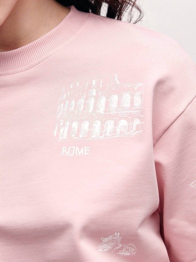 Women's polo neck shirt CONTE ELEGANT LD 1634, s.170-92, romantic pink - 5