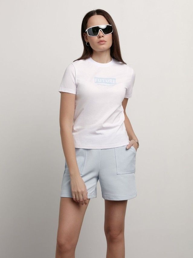 Women's polo neck shirt CONTE ELEGANT LD 2136, s.170-100, white - 4