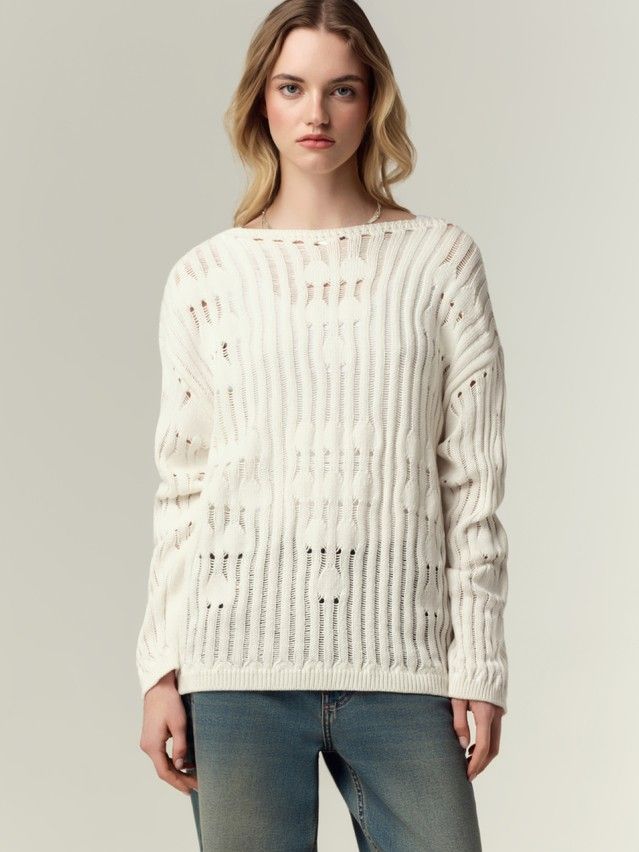 Women's pullover CONTE ELEGANT LDK2554, s.170-84-88, ecru - 1