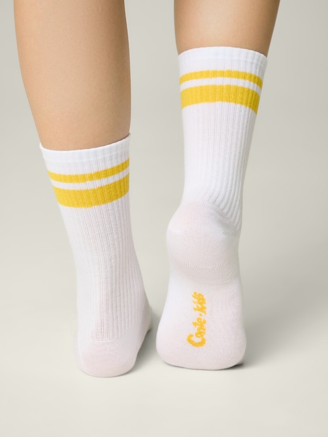 Children's socks CONTE-KIDS ACTIVE, s.16, 1020 white-yellow - 2