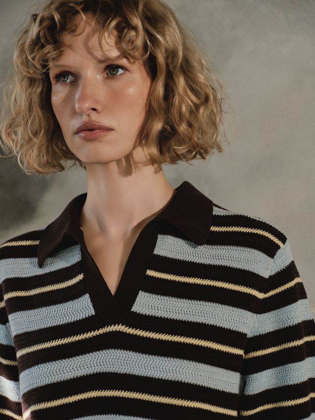 Women's pullover CONTE LDK25139, s.170-84, brown-blue-yellow - 3