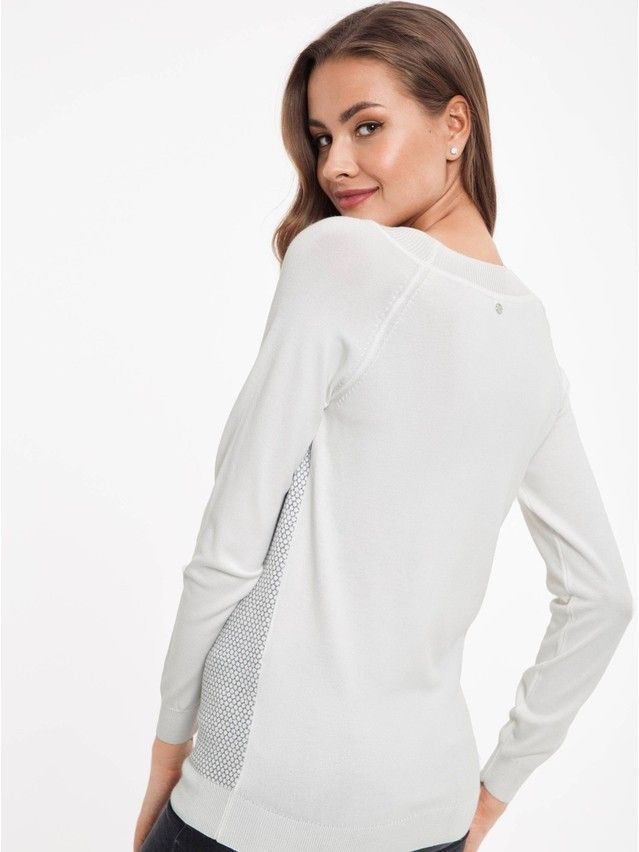 Women's polo neck shirt CONTE ELEGANT LDK036, s.158,164-84, white - 1