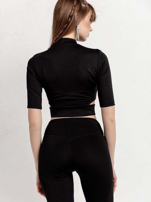 Women's polo neck shirt CONTE ELEGANT LD 1718, s.170-84, black - 3