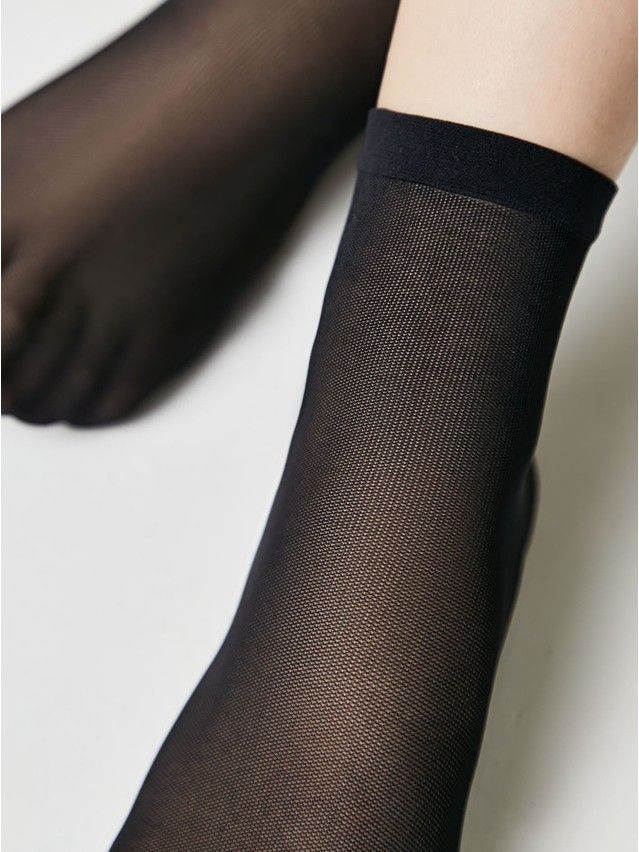 Women's socks CONTE ELEGANT TULLE (2 pairs),s.23-25, nero - 2
