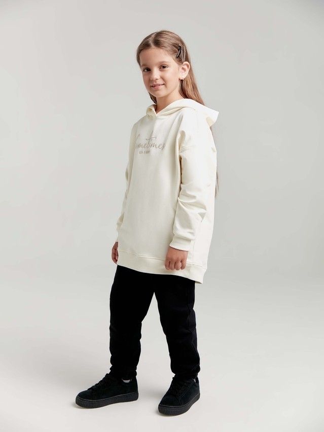 Polo neck shirt for girls CONTE ELEGANT DD 1452, s.104,110-56, off-white - 2