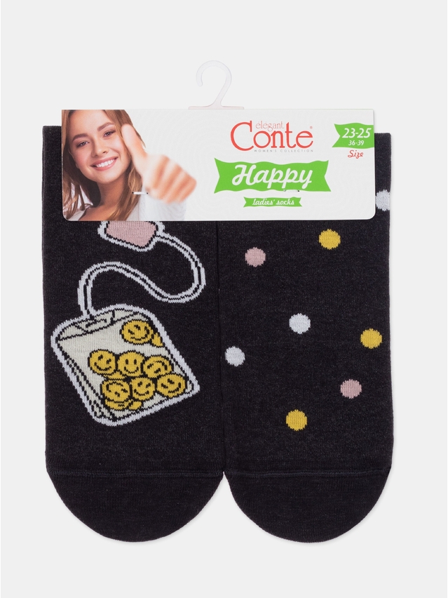 Women's socks CONTE ELEGANT HAPPY, s.23-25, 612 black - 7