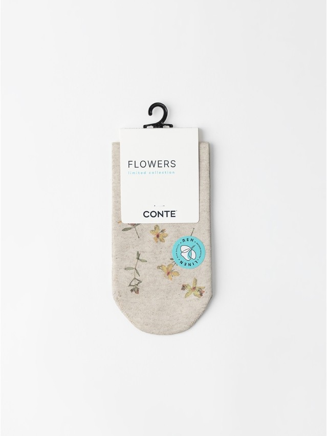 Women's socks CONTE FLOWERS, s.23-25, 1156 beige - 5