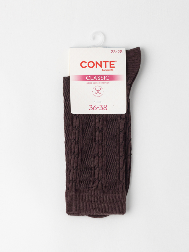 Women's socks CONTE ELEGANT CLASSIC, s.23-25, 1123 chocolate - 4
