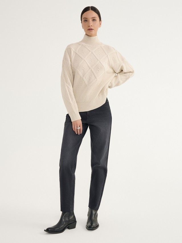 Denim trousers CONTE ELEGANT CON-661, s.170-102, black - 2