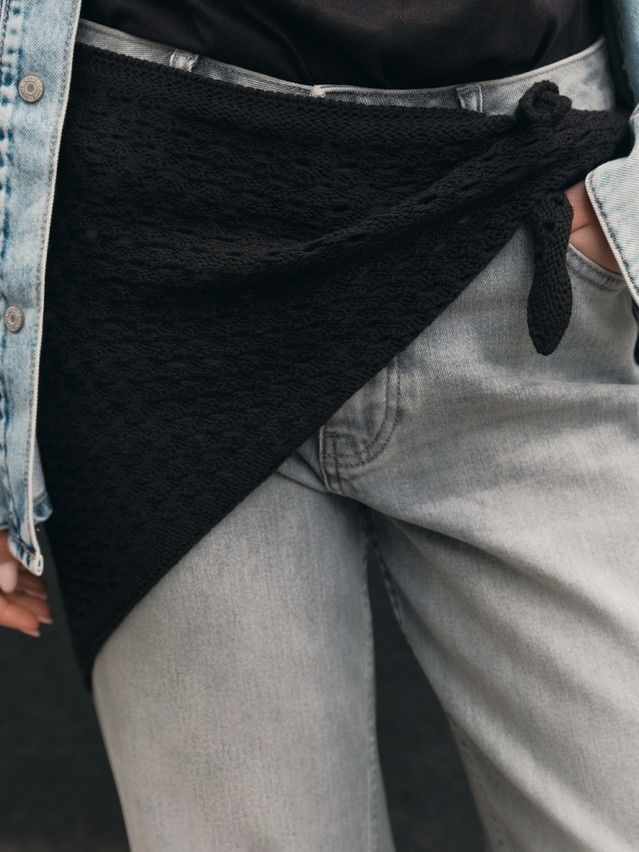 Women's headscarf CONTE LDK25194, s.42*108, black - 4