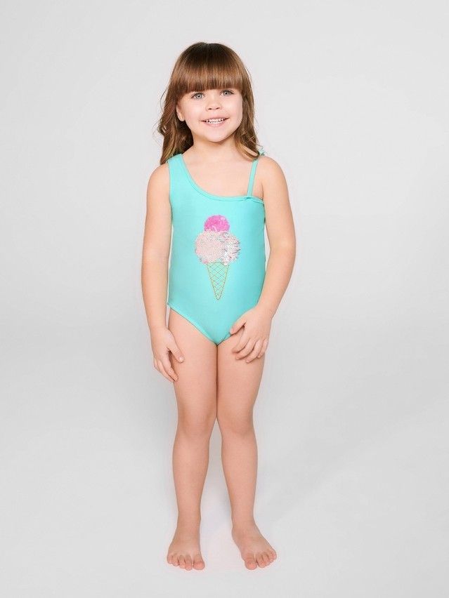 Swimsuit for girls CONTE ELEGANT ICE CREAM, s.110,116-56, sky blue - 5