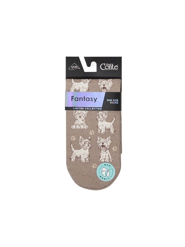 Women's socks CONTE ELEGANT FANTASY, s.23-25, 732 coffee - 4