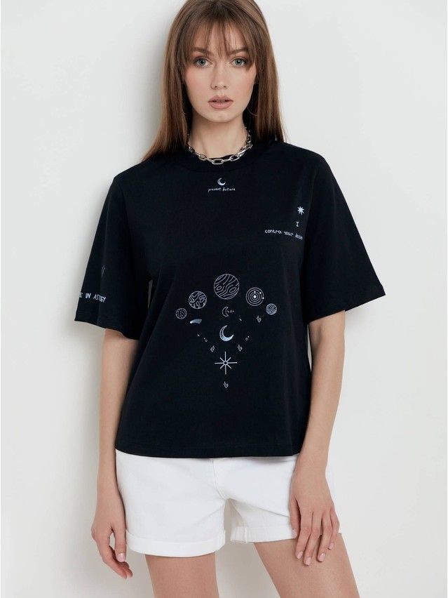 Women's polo neck shirt CONTE ELEGANT LD 1740, s.170-92, white - 1