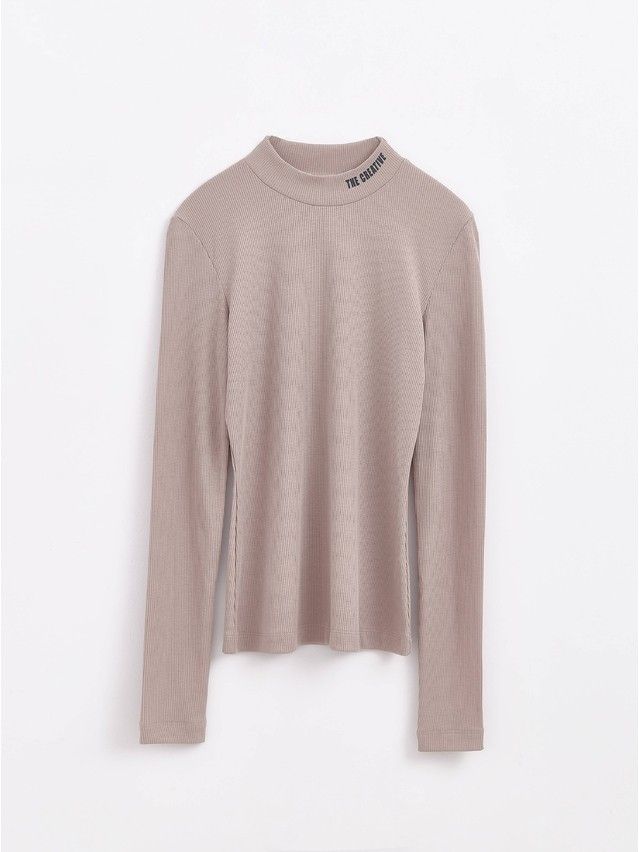 Women's polo neck shirt CONTE ELEGANT LD 1575, s.170-100, light cappuccino - 1