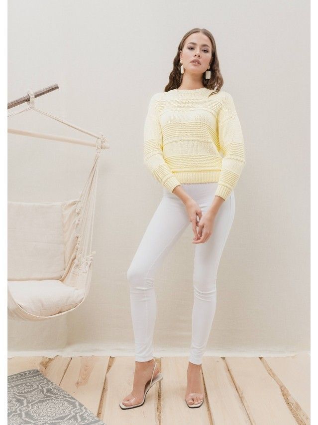 Women's polo neck shirt CONTE ELEGANT LDK042, s.170-84, pastel yellow - 5