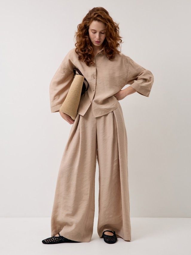 Women's trousers CONTE LBK 3429, s.170-84-90, beige - 4