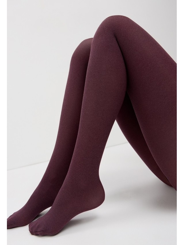 Women's tights CONTE ELEGANT TRENDY MELANGE, s.2, melanzana - 7