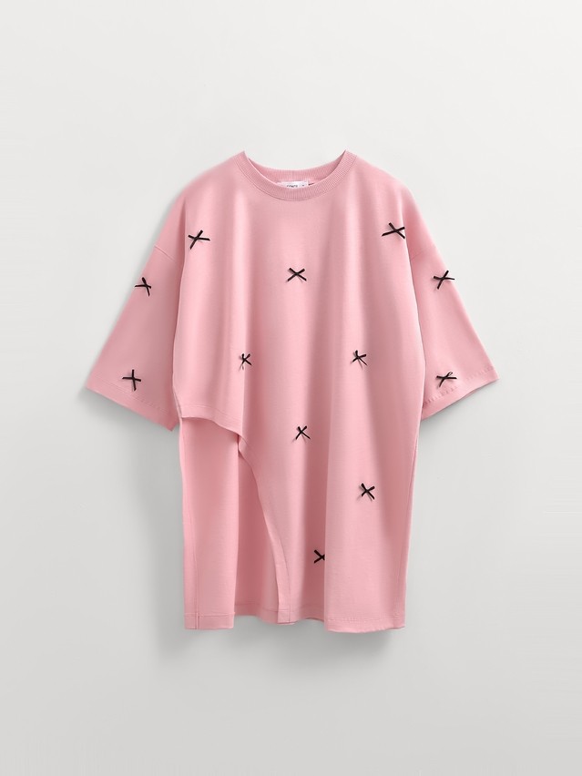 Women's polo neck shirt CONTE ELEGANT LD 3299, s.170-84, pink - 1