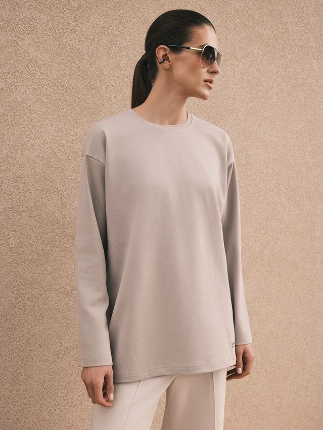 Women's polo neck shirt CONTE ELEGANT LD 3142, s.170-84, beige - 2