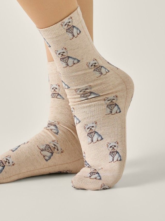 Women's socks CONTE ELEGANT FANTASY, s.23-25, 737 peach - 2