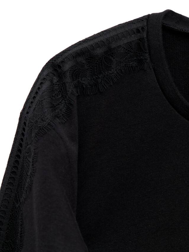 Women's sweatshirt LD 1051, s.170-92, shiny black - 5