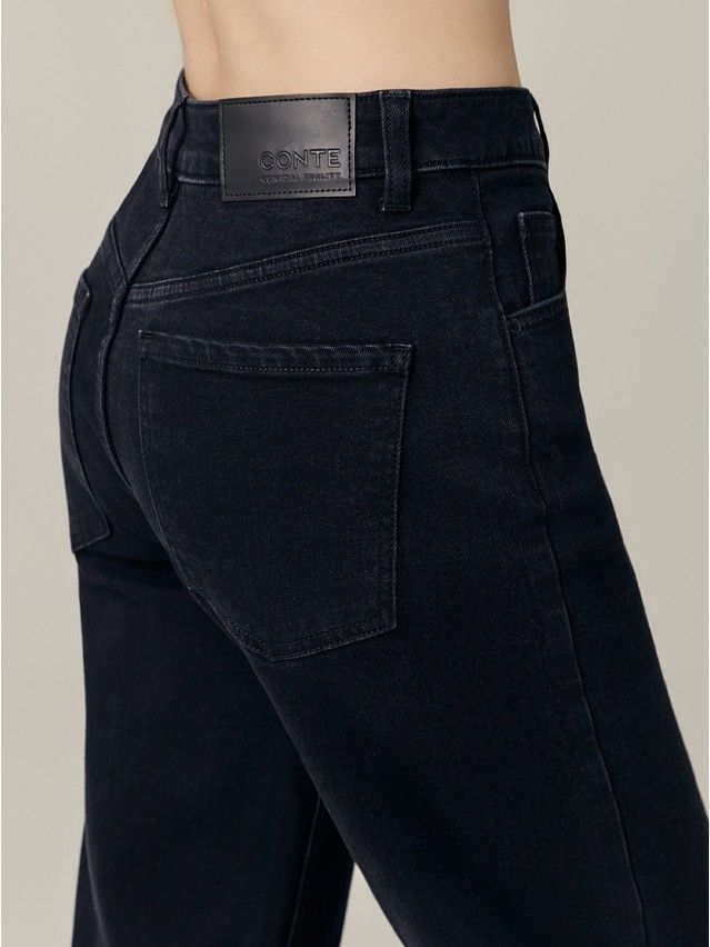 Denim trousers CONTE ELEGANT CON-678, s.170-102, black - 5