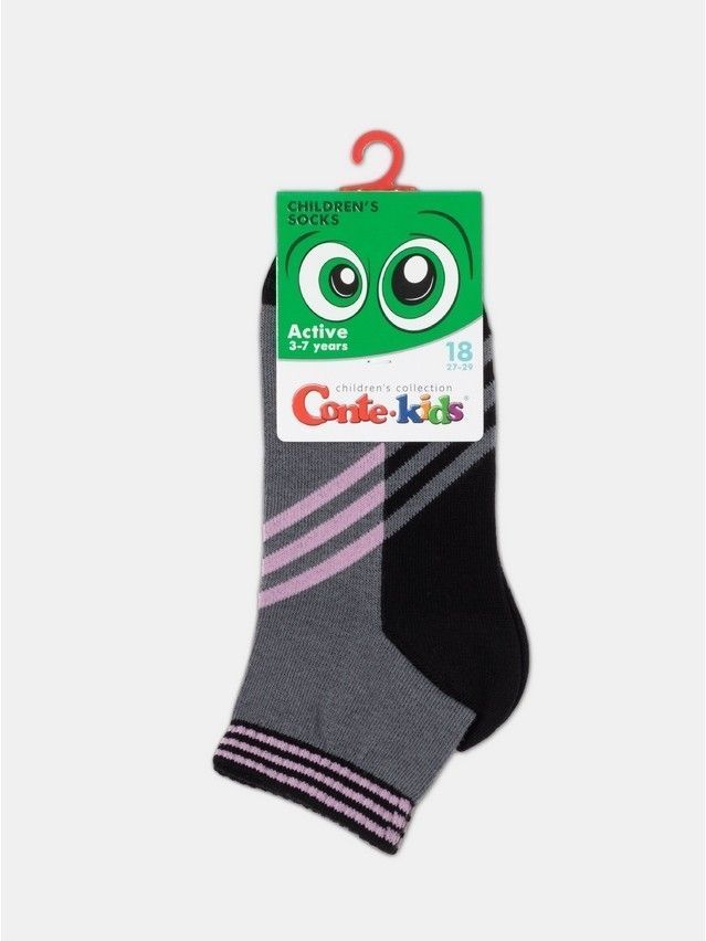 Children's socks CONTE-KIDS ACTIVE, s.16, 955 grey-light pink - 7