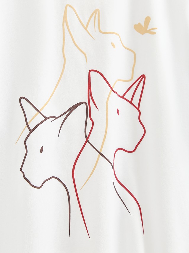 Women's polo neck shirt CONTE ELEGANT LD 3036, s.170-92, white-cats - 7