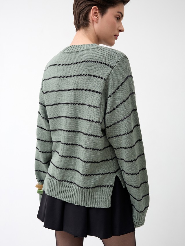 Women's pullover CONTE ELEGANT LDK24114, s.170-84, khaki-black - 6