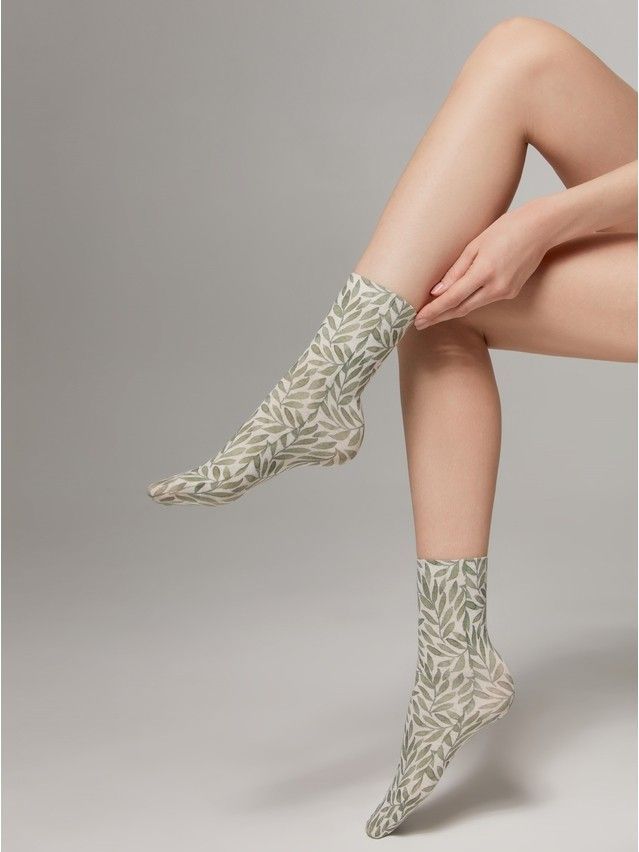 Women's socks CONTE ELEGANT FANTASY, s.23-25, 396 khaki - 3