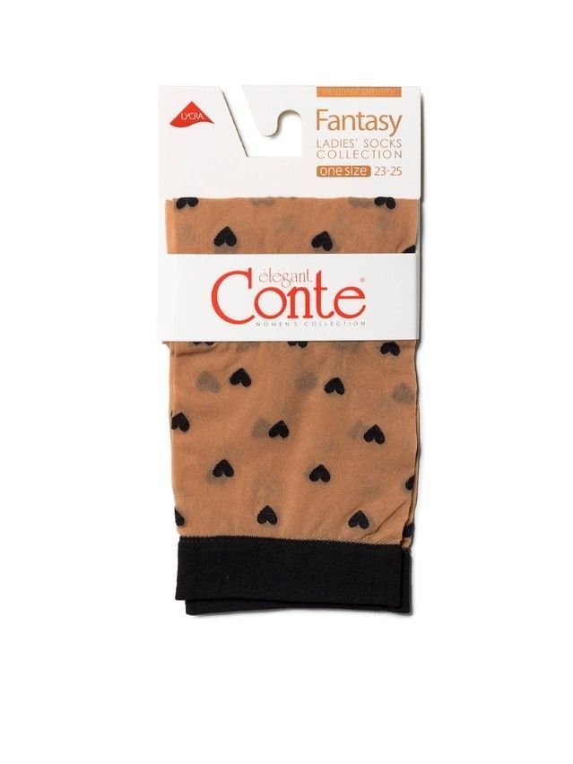 Women's socks FANTASY 19C-111SP, size 36-39, natural - 3