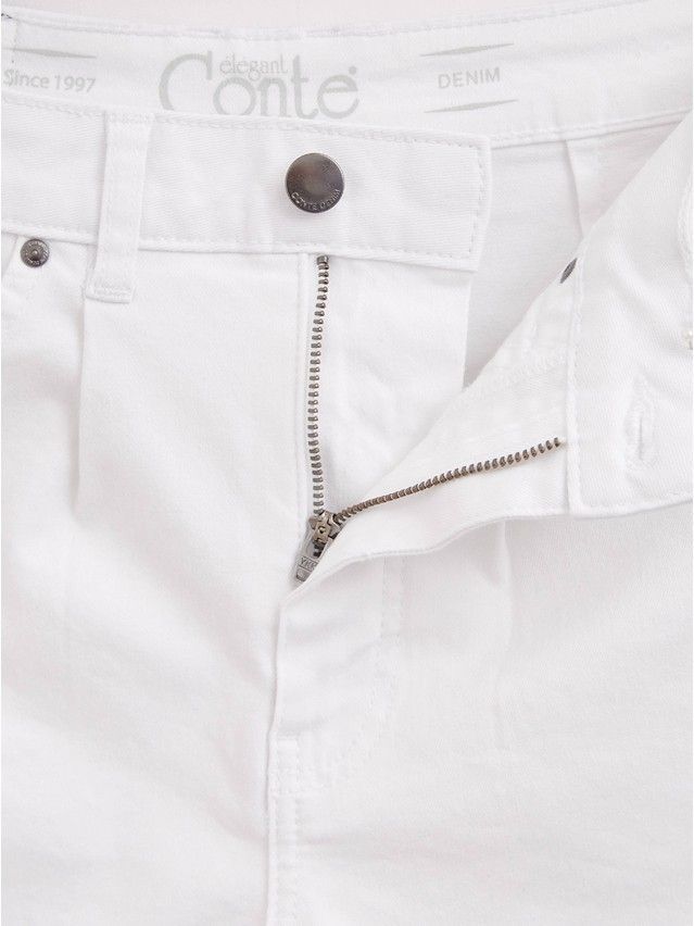 Denim shorts CONTE ELEGANT CON-430, s.170-98, white - 7