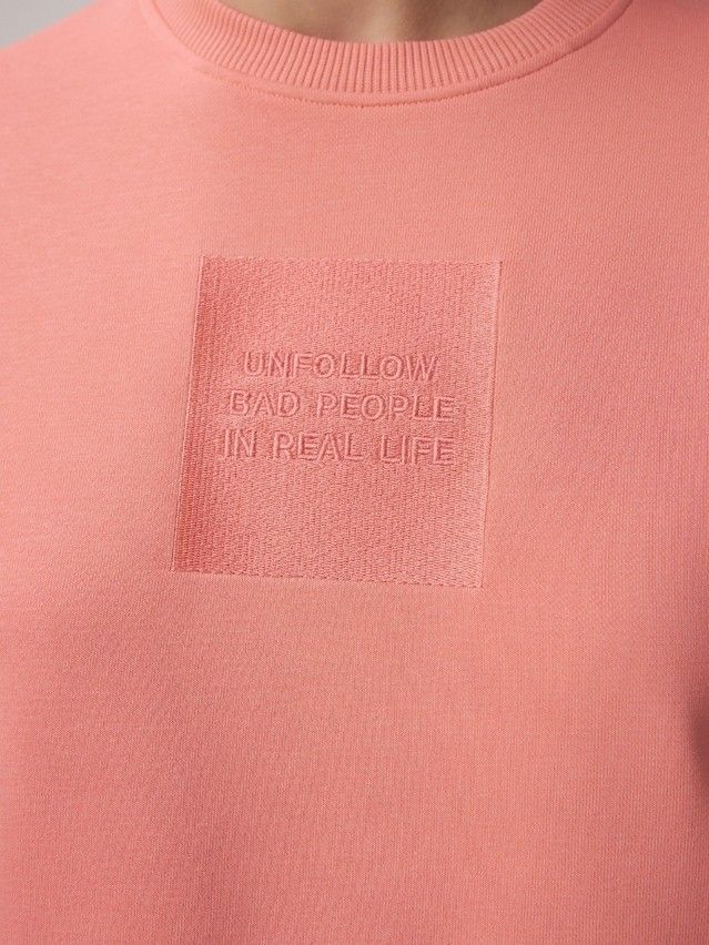 Women's polo neck shirt CONTE ELEGANT LD 2589, s.170-92, sugar coral - 4