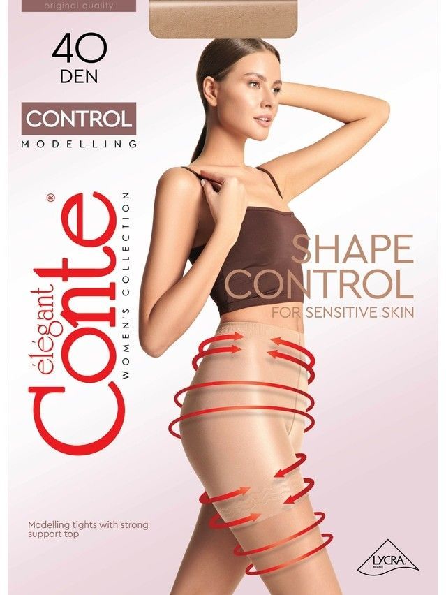 Women's tights CONTE ELEGANT CONTROL 40, s.2, natural - 4