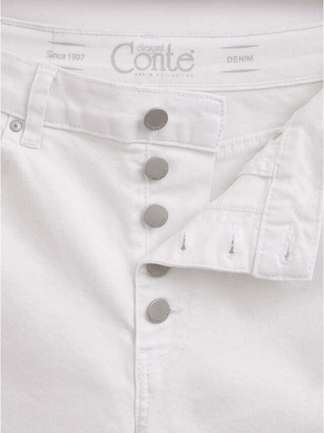 Denim trousers CONTE ELEGANT CON-445, s.170-102, white - 7