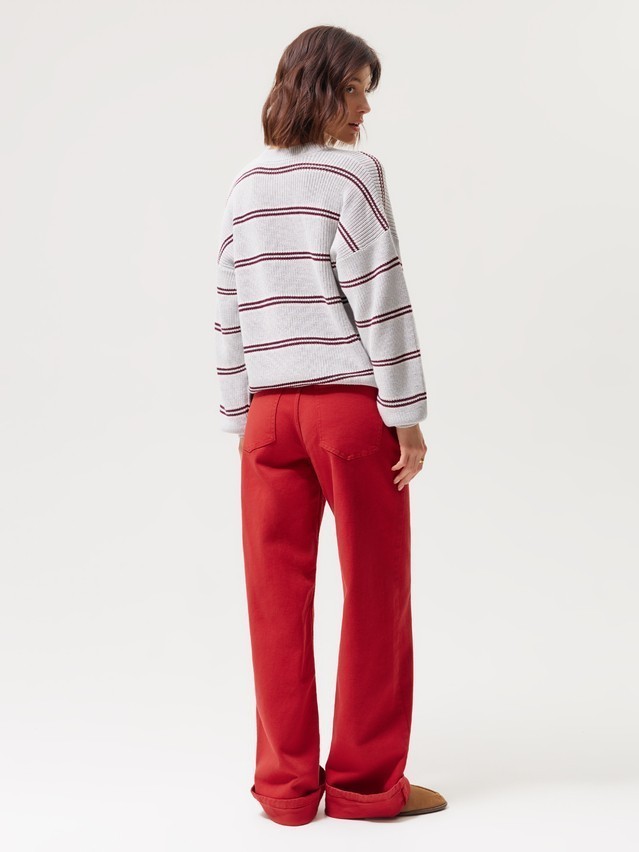 Women's pullover CONTE LDK25102, s.170-84, grey-burgundy - 5