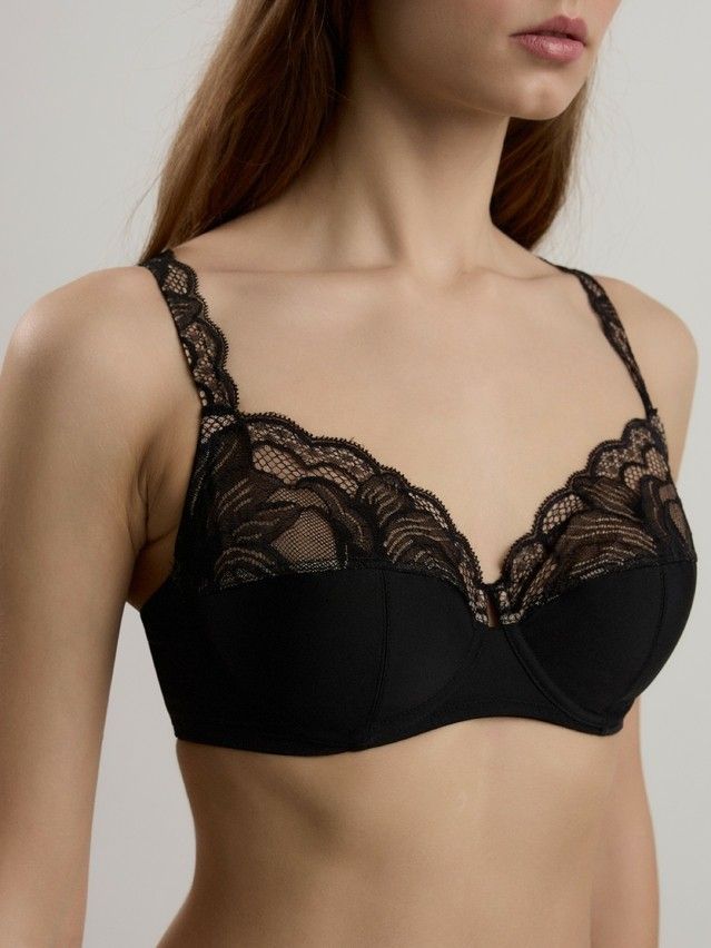 Bra CONTE ELEGANT FLEUR DE LIS TB6185, s.75E, black - 1