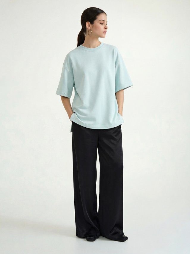 Women's polo neck shirt CONTE ELEGANT LD 3081, s.170-100, fair aqua - 1