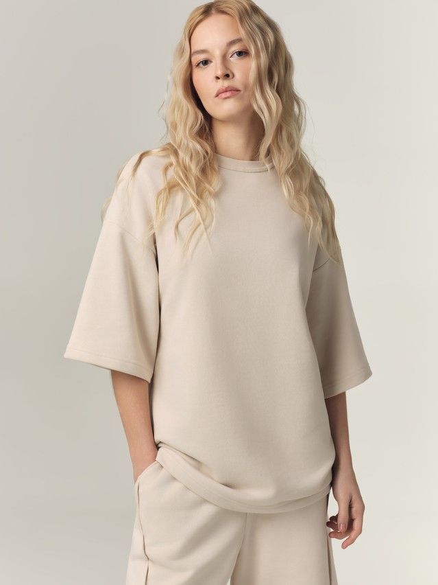 Women's polo neck shirt CONTE LD 3387, s.170-88, matte beige - 4