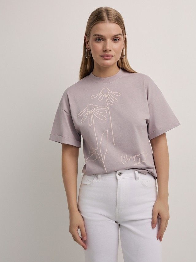 Women's polo neck shirt CONTE ELEGANT LD 2699, s.170-92, coffee-flower - 3