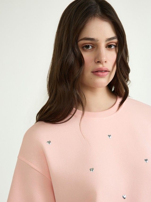 Women's polo neck shirt CONTE ELEGANT LD 3154, s.170-84, seashell pink - 5