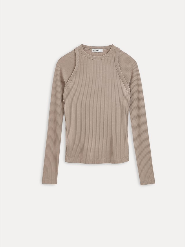 Women's polo neck shirt CONTE LD 3366, s.170-84, beige - 1
