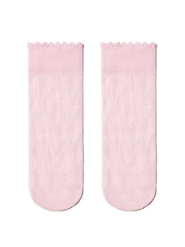 Fancy socks for girls CONTE ELEGANT FIORI, s.27-32, light pink - 1