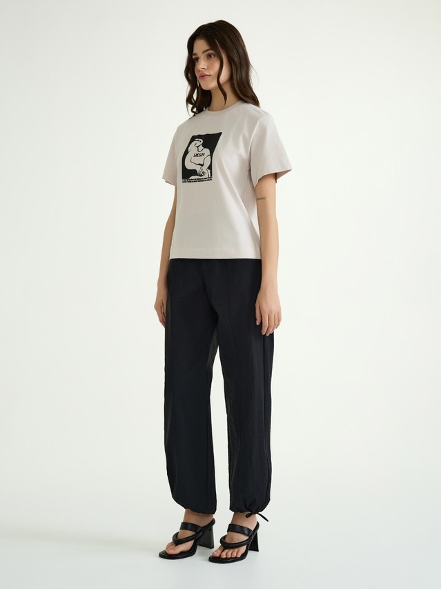 Women's polo neck shirt CONTE ELEGANT LD 3029, s.170-92, beige-siesta - 5