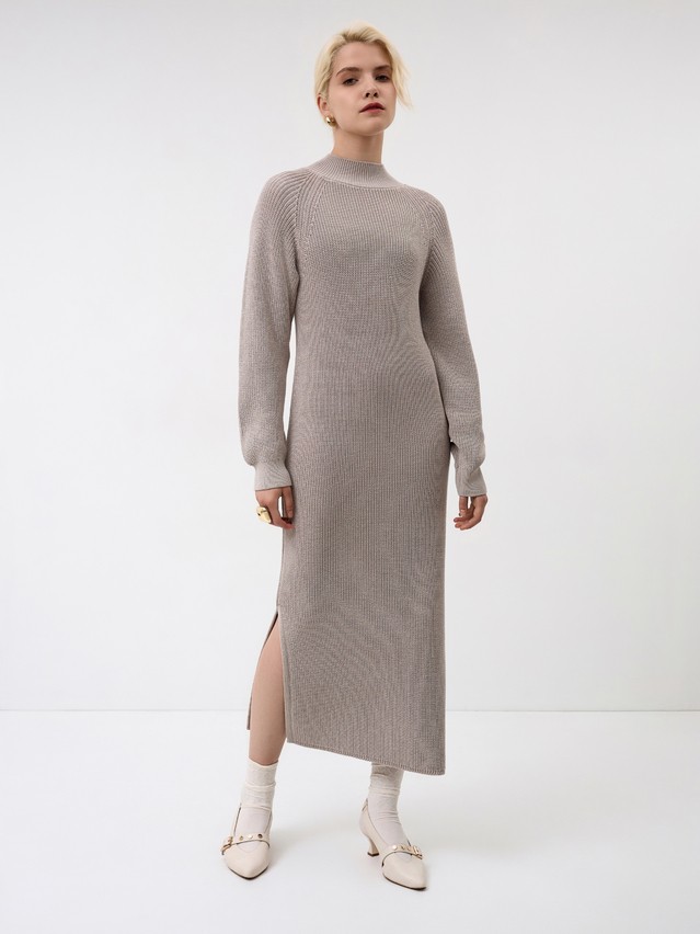 Women's dress CONTE ELEGANT LDK24139, s.170-84-90, grey-beige - 4