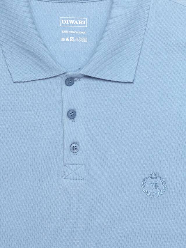 Men's polo neck shirt DiWaRi MD 415, s.170,176-108, grey-blue - 2