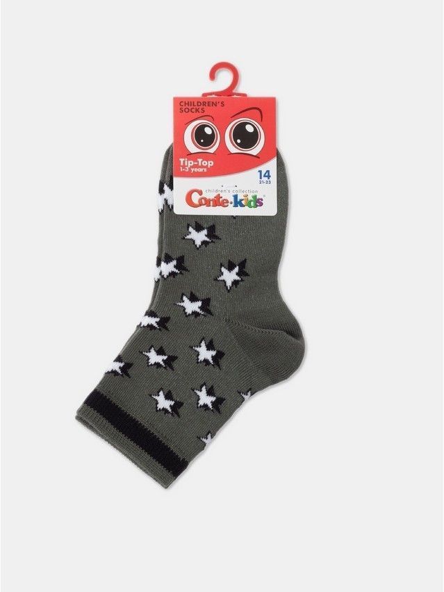 Children's socks CONTE-KIDS TIP-TOP, s.18-20, 557 khaki - 2
